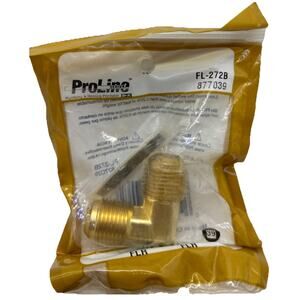 ProLine 1/2-in x 1/2-in Threaded Male Elbow Fitting Brass Finish {W}